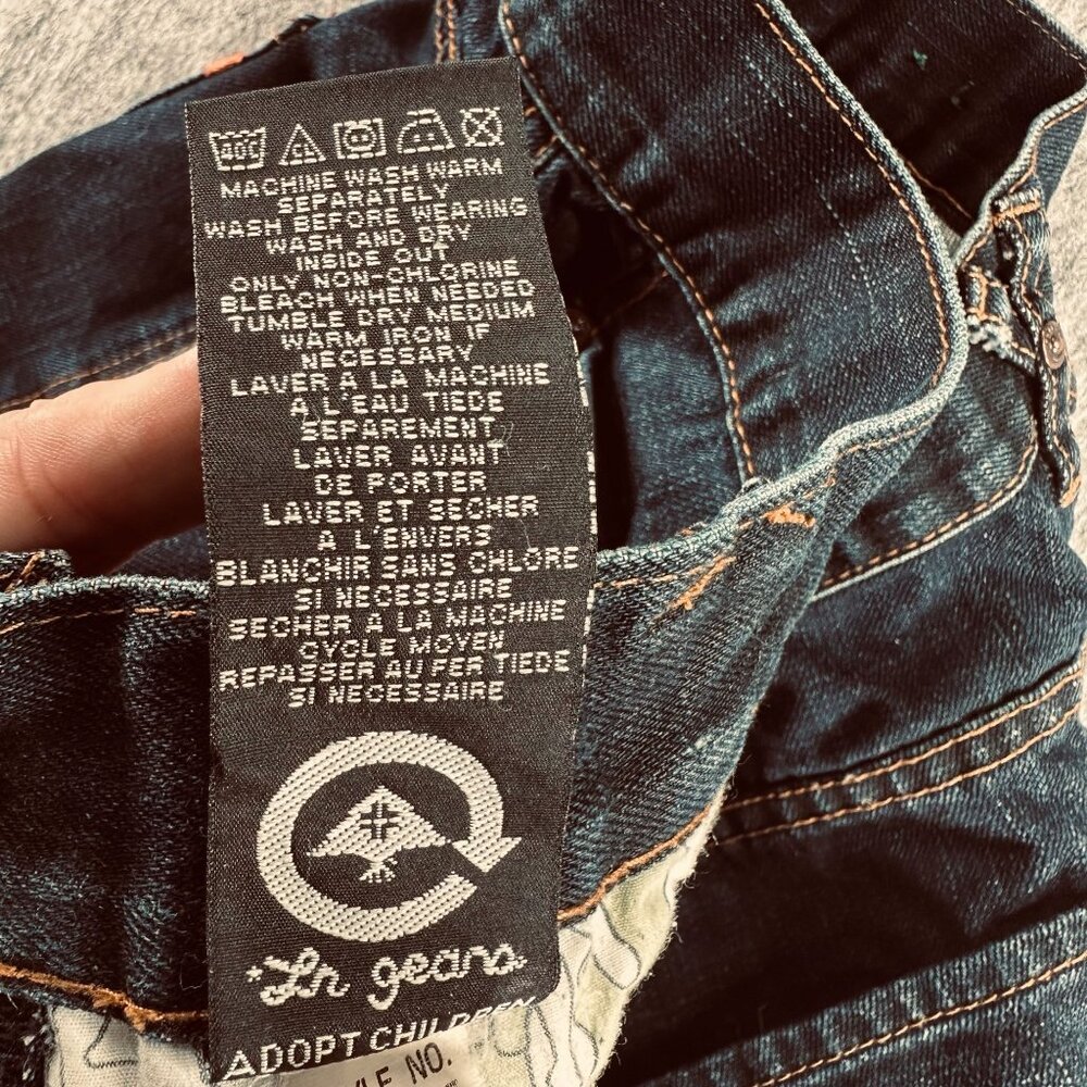 LRG Baggy Dark Wash Jeans Y2K Skate Streetwear Size 40 - Picture 7 of 11